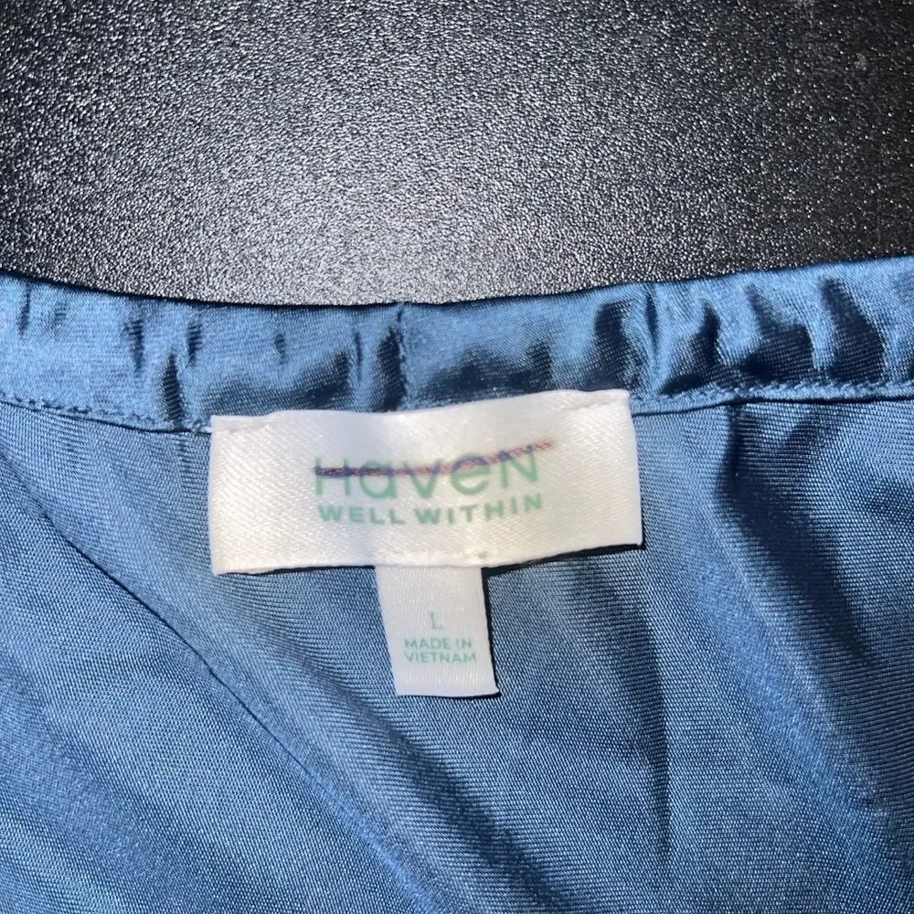 NWOT Haven Well Within Talbots Large Flowy Drawstring Midi Skirt Satin